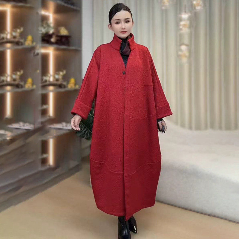 加肥加大260斤妈妈风衣外套大衣