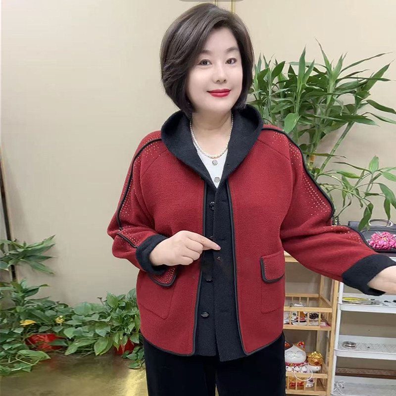 高品质!秋冬妈妈宽松加厚外套女