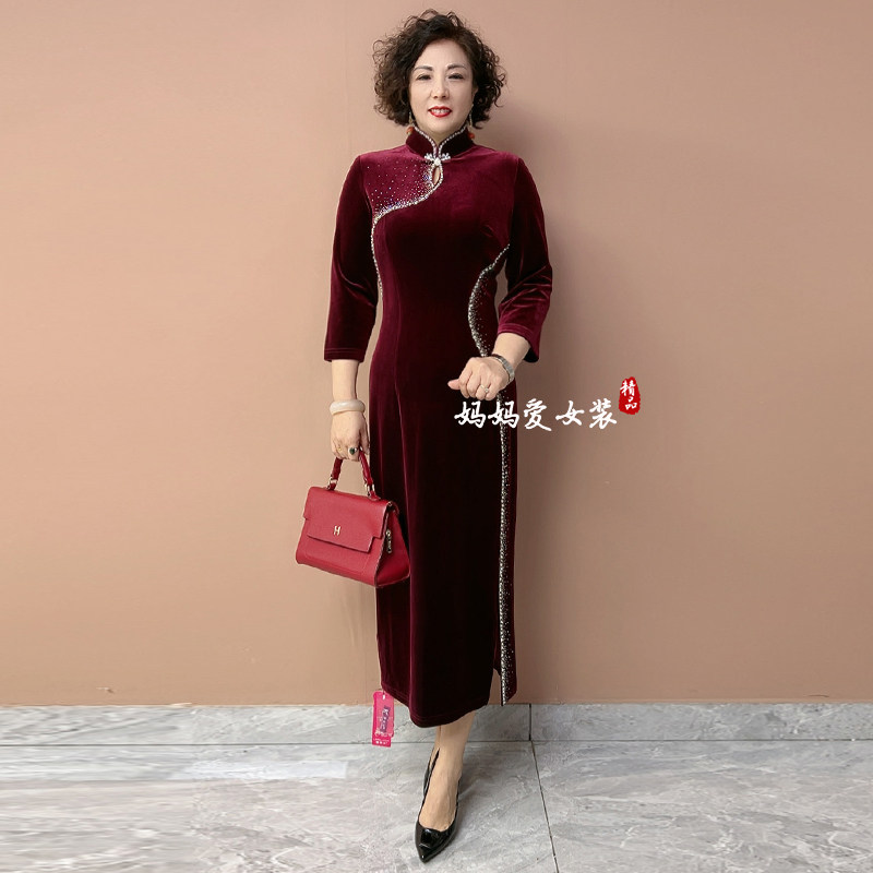 高贵气质喜婆婆婚宴装结婚喜服裙