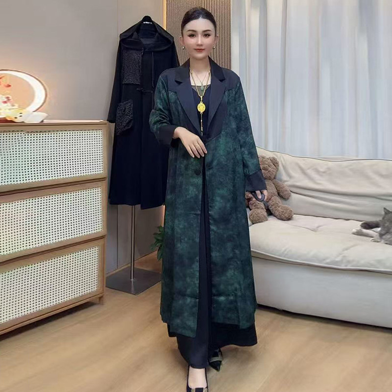 高端复古大码长款风衣外搭2025秋季时尚气质宽松显瘦过膝外套大衣,女装/女士精品,风衣,淘宝优惠券,粉丝福利购,淘宝优惠卷