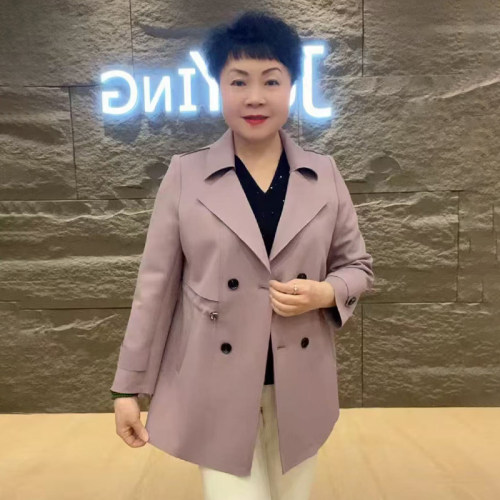 高品质！空气棉大码中长风衣外套