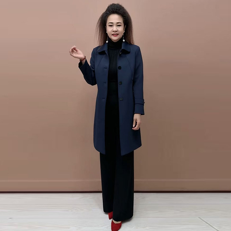 高品质！贵夫人气质妈妈风衣外套