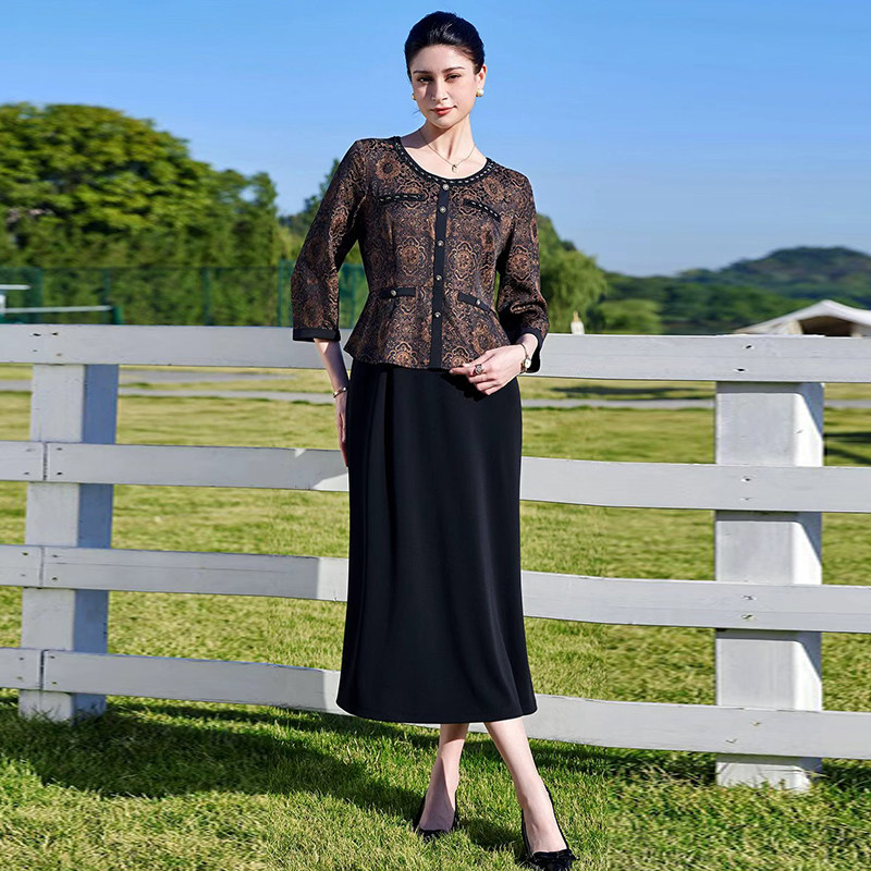 中老年妈妈春装假两件连衣裙2026新款气质减龄优雅收腰显瘦长裙子,女装/女士精品,连衣裙,淘宝优惠券,粉丝福利购,淘宝优惠卷