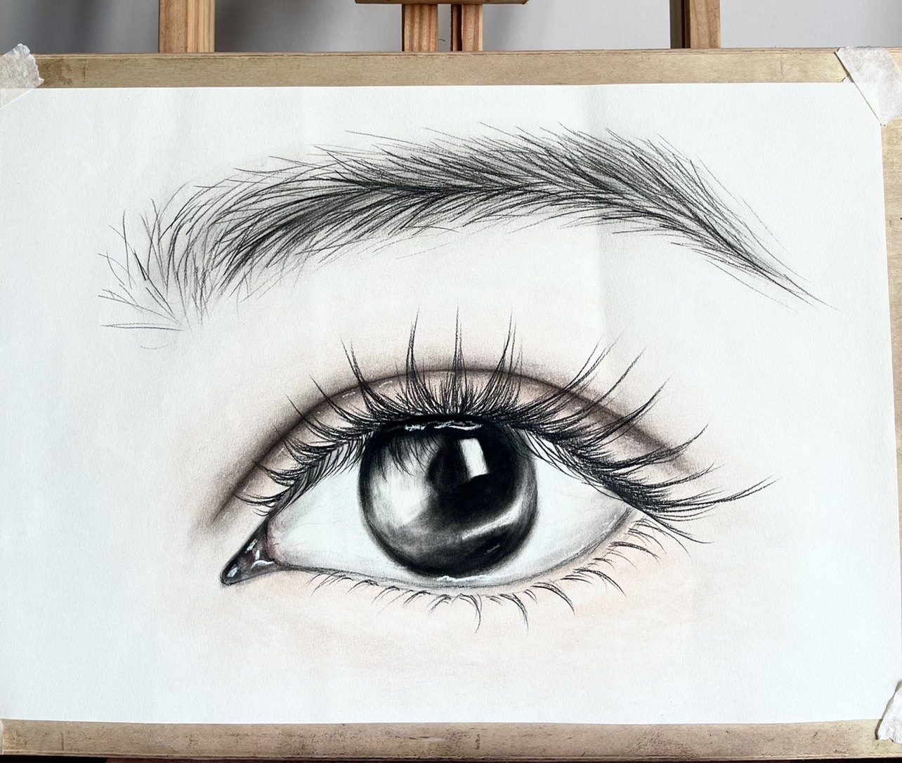 眉眼唇私人定制装饰画挂画手绘素描喷绘墙壁画纹绣工作室宣传海报