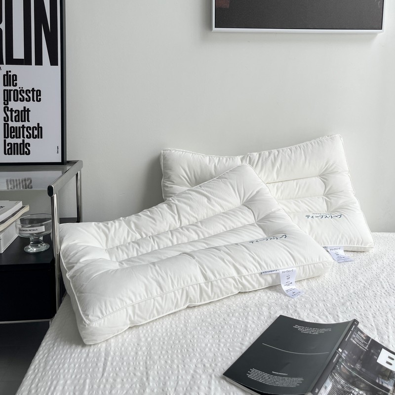 日式减压护颈枕单只装可水洗枕芯助睡眠柔软单人枕头低枕48*74cm,床上用品,枕头/枕芯,淘宝优惠券,粉丝福利购,淘宝优惠卷