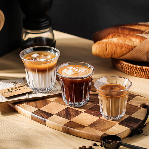 ins风透明防烫玻璃咖啡杯