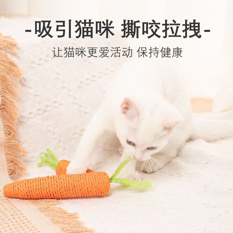 寵物貓玩具紙繩胡蘿卜大號小號