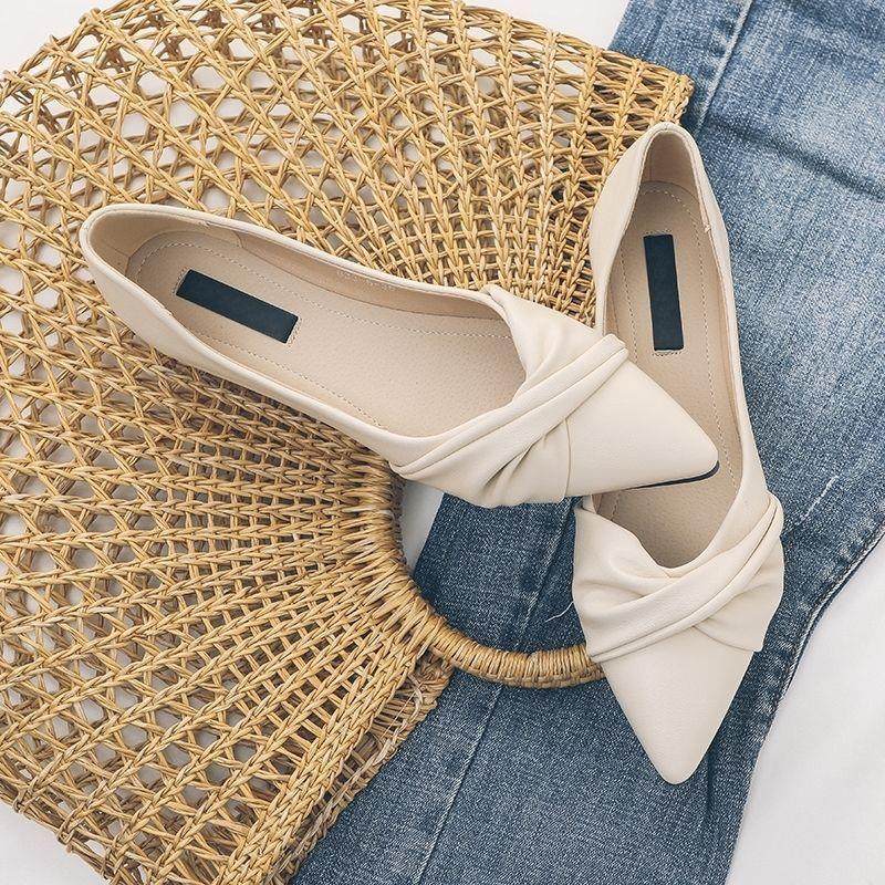 平底晚晚风尖头单鞋女2026通勤软皮舒适浅口瓢鞋防滑一脚蹬新款鞋,女鞋,浅口单鞋,淘宝优惠券,粉丝福利购,淘宝优惠卷