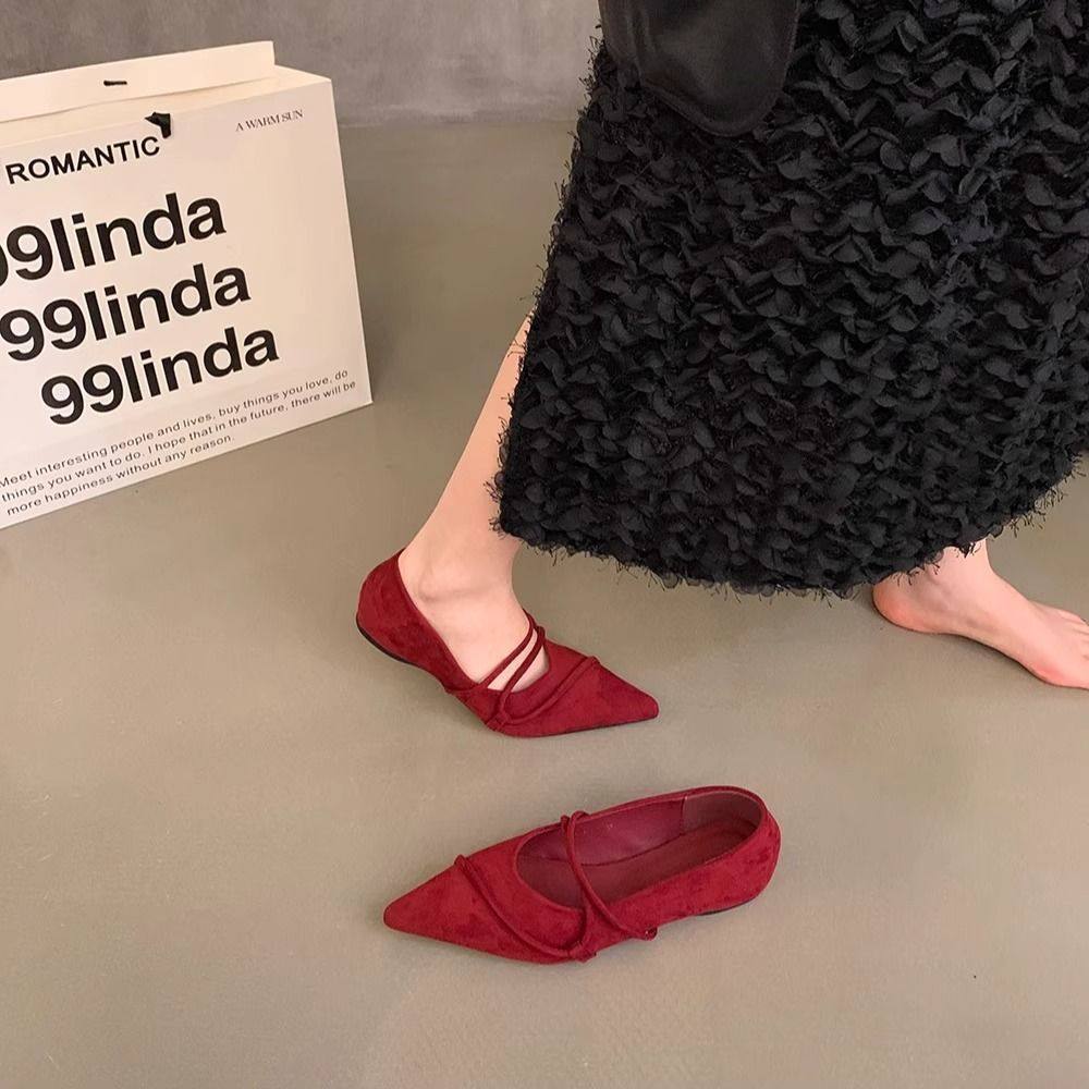 平底复古尖头豹纹单鞋女鞋子2026春秋季法式软底不累脚黑色通勤鞋