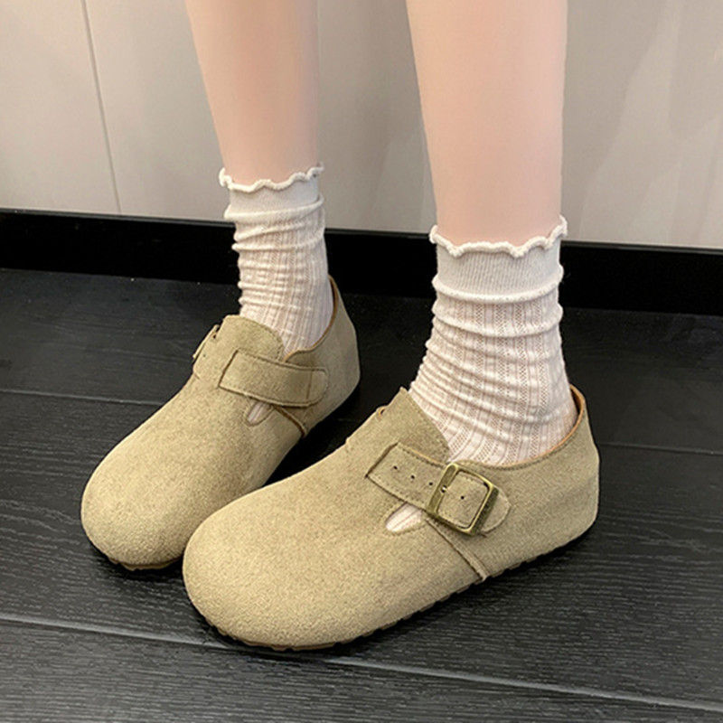 网红勃肯鞋女2025秋季新款女款鞋子日系复古平底软底孕妇爆款单鞋