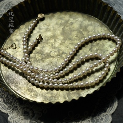 强光小灯泡天然真珍珠项链妈妈款