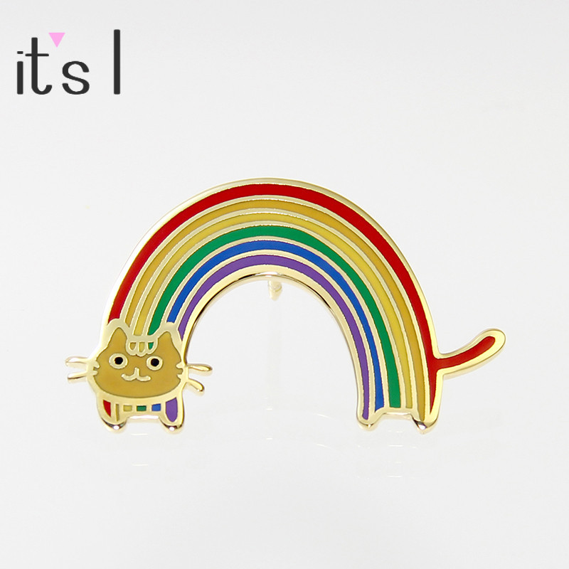 彩虹饰物所原创LGBT符号gay拉拉情侣六色橘猫彩虹猫胸针ins 饰品/流行首饰/时尚饰品新 胸针 原图主图