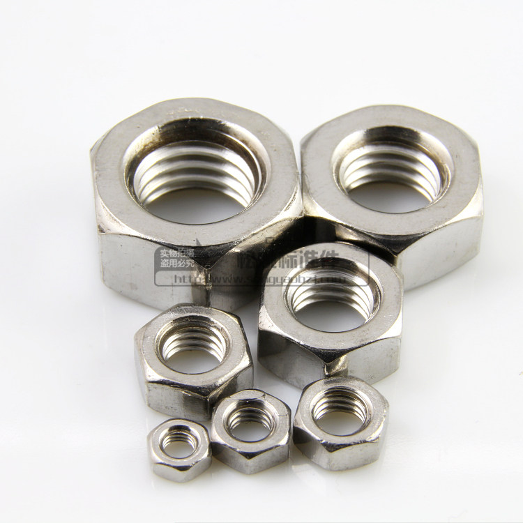 DIN934 Stainless steel 304 Hex nut Nut M2-2 5-3-4-5-6-8-10-12-14-16