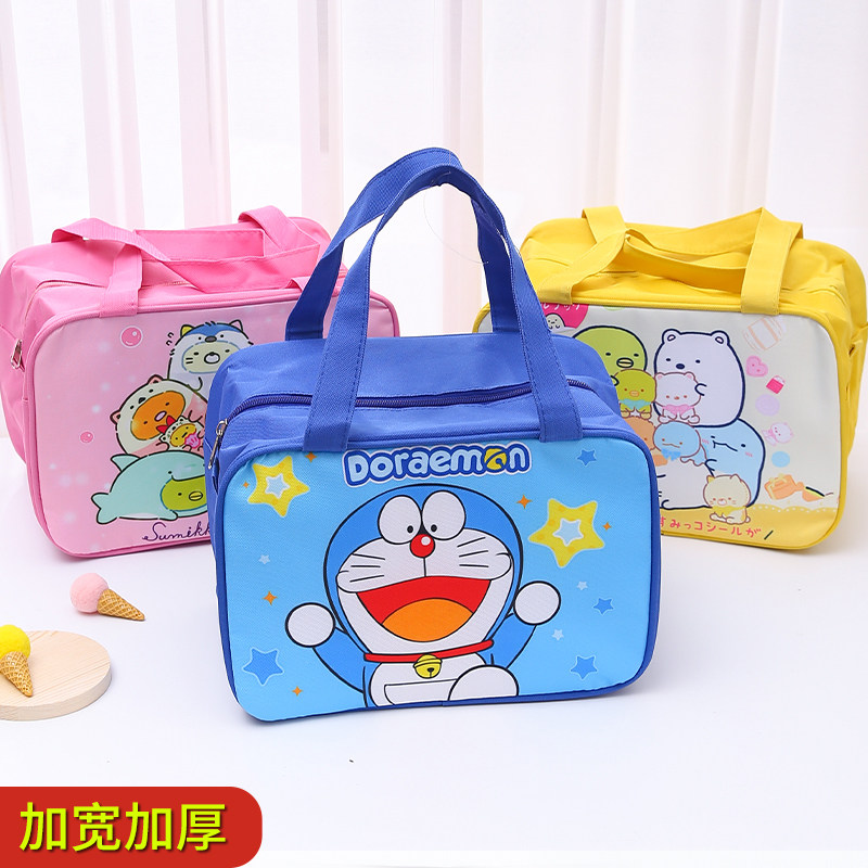 哆啦A梦保温饭盒袋大号卡通手提便当包儿童铝箔hello kitty午餐袋