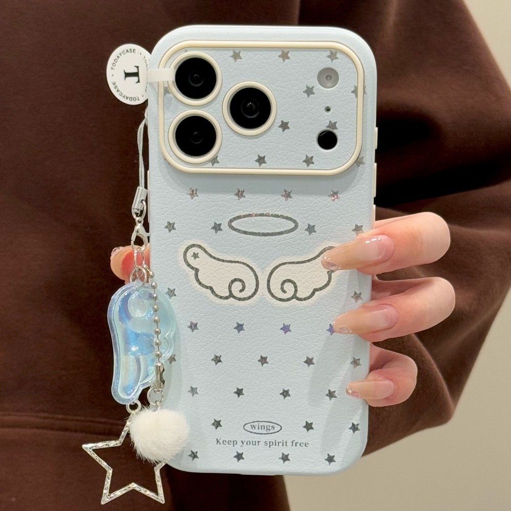 镭射星星天使翅膀手机壳