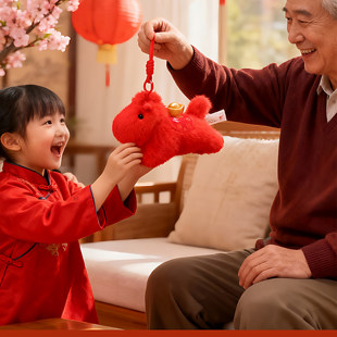 2026马年吉祥物公仔玩偶小马玩偶生肖马毛绒玩具马年小马公仔挂件