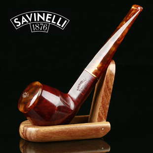 504 意大利沙芬进口石楠木烟斗礼盒送长辈玉雕盖牛头犬Savinelli