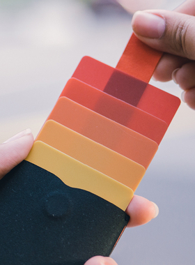 DAX二代超薄抽拉式卡包 层叠式多卡位名片包钱夹简约颜色渐变钱包