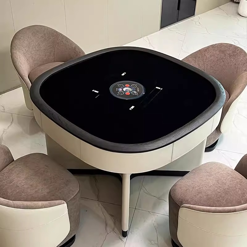 新款全自动麻将桌奶油风棋牌
