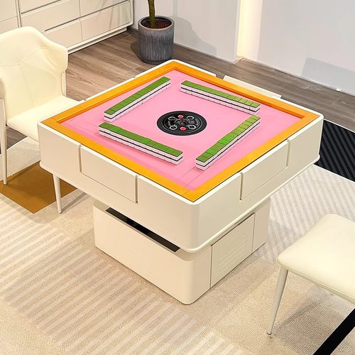 奶油风多功能升降麻将桌