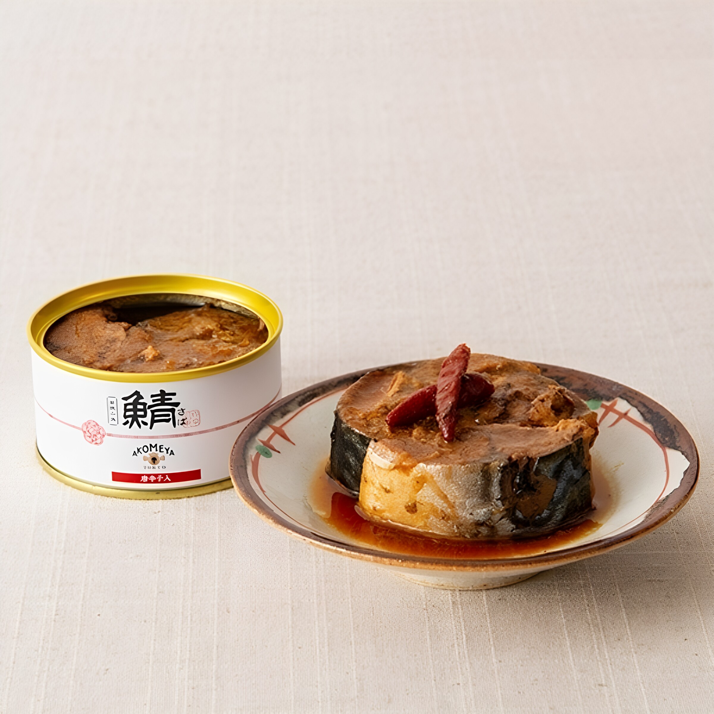日本akomeya 挪威产鯖鱼 唐辛子/生姜/味噌鯖鱼罐头