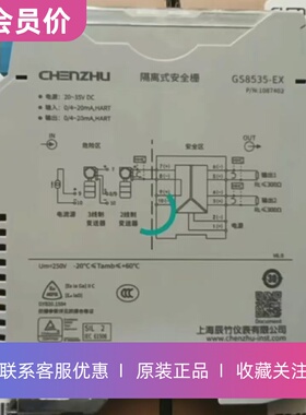 GS8535-EX上海辰竹一进二出模拟量输入隔离式安全栅全新原装现货
