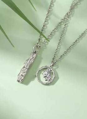 梧桐情侣项链原创送男女朋友