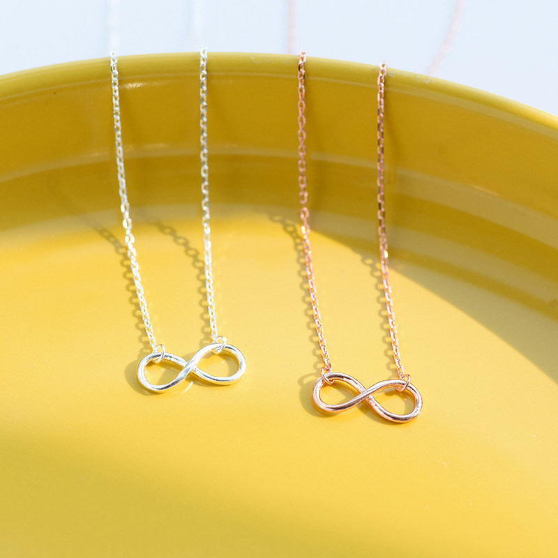 好运伴随|事事如意无穷符号玫瑰金项链女纯银锁骨链时尚|锦鲤大王|ruв категории Украшения,ювелирные изделия, ожерелье - от Buy2taobao.com для оказания профессиональной услуги покупки агента Taobao