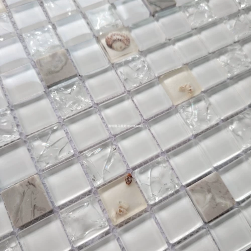 Каменная раковина стеклянная мозаика фоновая настенная плитка плитка туалетная бассейн синий рыба пруд бар кухонная стена наклейка