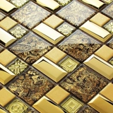 Высоко -элитное хрустальное стеклянное мозаичное зеркальное зеркало из нержавеющей стали