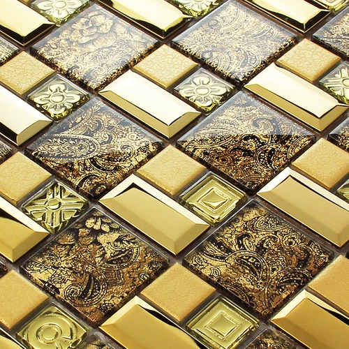 Высоко -элитное хрустальное стеклянное мозаичное зеркальное зеркало из нержавеющей стали