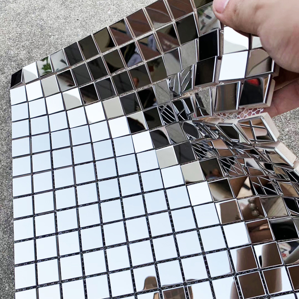 金属电镀镜面不锈钢马赛克瓷砖银色卫生间墙砖背景墙腰线墙贴装饰,家装主材,马赛克,淘宝优惠券,粉丝福利购,淘宝优惠卷