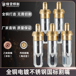 国标全铜不锈钢电镀加厚割嘴G01-3 30型100型 割枪嘴全铜耐用