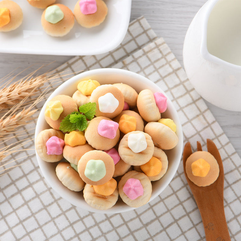 香港品牌 食品大地蛋白花占饼干儿童经典零食 粘饼干300g休闲零食