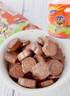 ovaltine阿华田机智豆浓郁可可味牛奶麦芽糖压片糖果儿童零食桶装