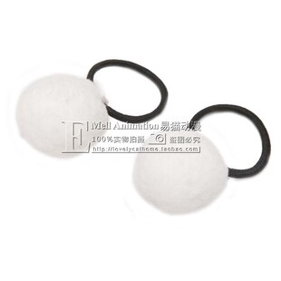 玉子市场 cos 玉子 白色8cm毛球 兔毛平绒 发箍发圈 头饰