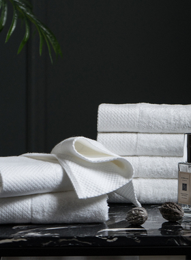 五星级酒店专用毛巾面巾纯白色全棉纯棉洗浴民宿宾馆用面巾可绣字