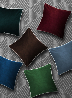 酒店宾馆床上用品 抱枕靠垫 靠垫套床头靠枕毛绒现代简约方形枕芯