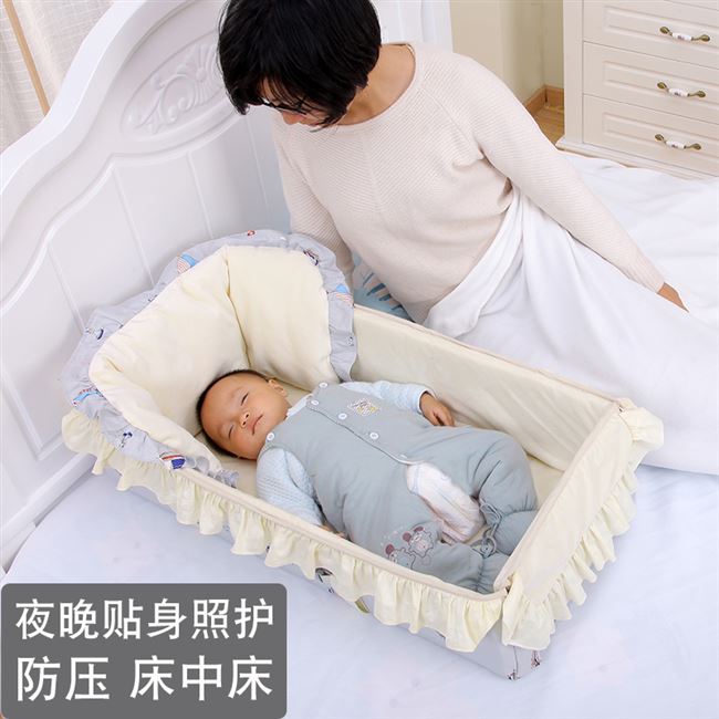 便携式婴儿提篮新生婴儿篮子手提篮车载睡篮可躺外出院宝宝摇篮床