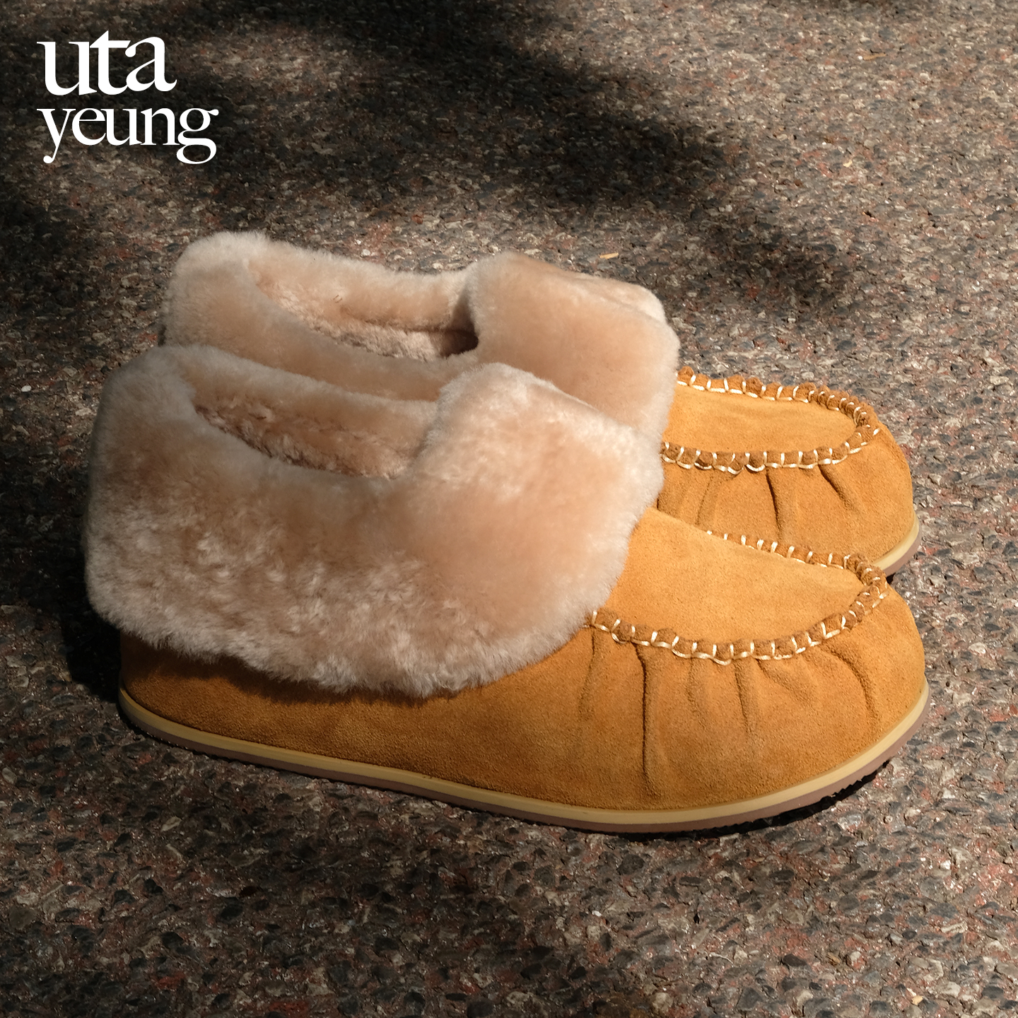 冬日小暖炉小橘子原创雪地毛鞋