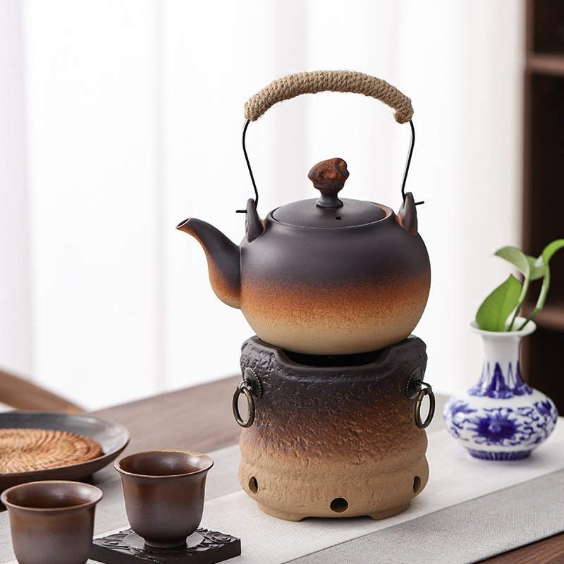 家用户外野外酒精灯陶瓷煮茶器煮酒炉烧水壶碳炉小温茶炉茶壶底座