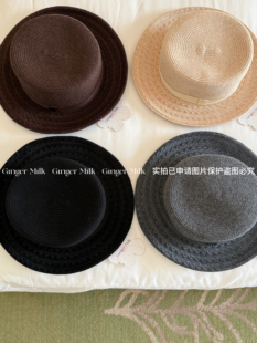 新工艺 d家定制 绵羊毛辫子平顶帽花边蕾丝礼帽 Milk新品 Ginger