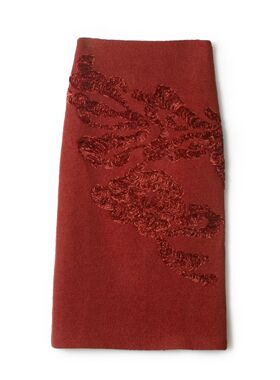 【小李不讲李呀】盘绳绣毛呢半身裙TZ2738-裙长84起