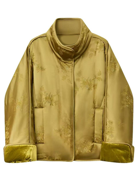 【小李不讲李呀】新中式立领醋酸绣花短外套WT3406