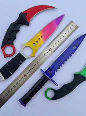 CS2游戏周边实物模型 红宝石M9深红之网精工版金属摆件26CM未开刃