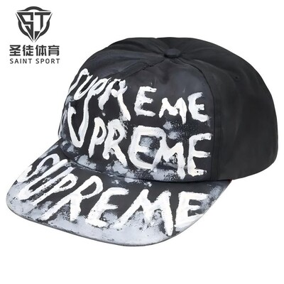 Supreme涂鸦手绘Logo露营帽