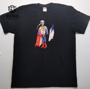 断码清仓Supreme 21SS 忍者神龟 图腾 骷髅超人 耳朵 HNIC短袖T恤