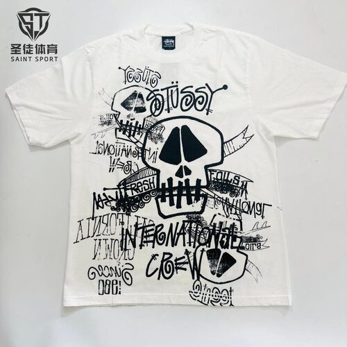 StussySkulls骷髅涂鸦短袖