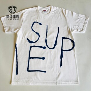 现货正品 Supreme 25SS Painted Tee 英文Logo涂鸦 短袖T恤