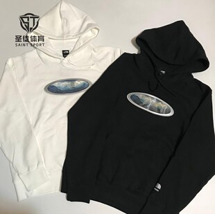 正品 Supreme 21FW TNF北脸联名 立体雪山Montains Logo 连帽卫衣
